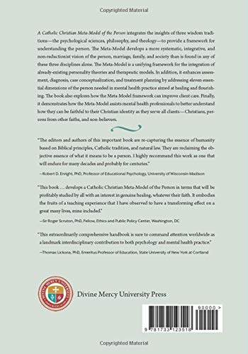 A Catholic Christian Meta-Model of the Person: Integration with Psychology and Mental Health Practice