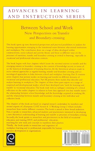 Between School and Work: New Perspectives on Transfer and Boundary Crossing (Advances in Learning and Instruction Series)