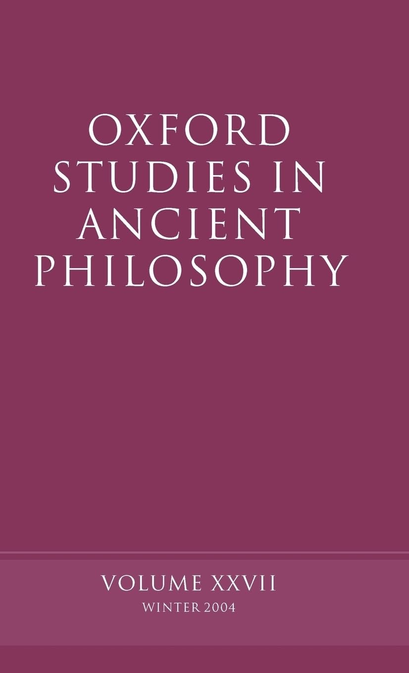 Oxford Studies in Ancient Philosophy