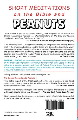 Short Meditations on the Bible and Peanuts — back cover