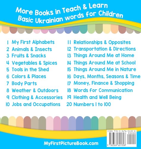 My First Ukrainian Alphabets Picture Book with English Translations: Bilingual Early Learning & Easy Teaching Ukrainian Books for Kids (Teach & Learn Basic Ukrainian Words for Children)