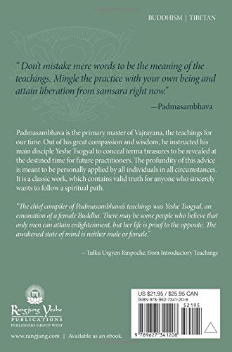 Advice from the Lotus-Born: A Collection of Padmasambhavas Advice to the Dakini Yeshe Tsogyal and Other Close Disciples — back cover