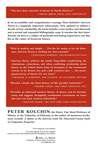 American Slavery: 1619-1877 (10th Anniversary Edition) — back cover