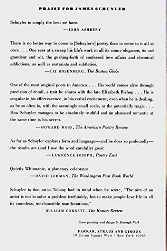 COLLECTED POEMS OF SCHUYLER by Schuyler, James