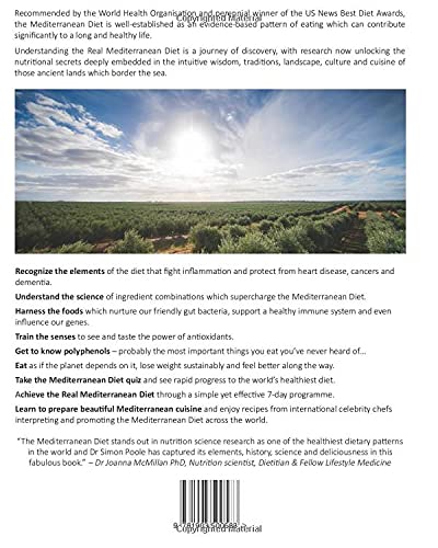 The Real Mediterranean Diet: A practical guide to understanding and achieving the healthiest diet in the world — back cover