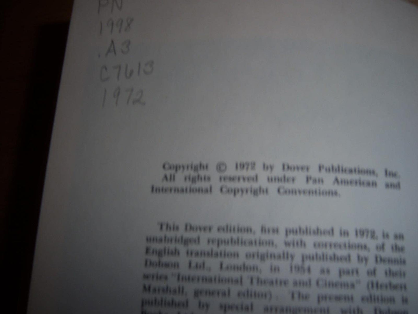 Cocteau on the film; by Cocteau, Jean