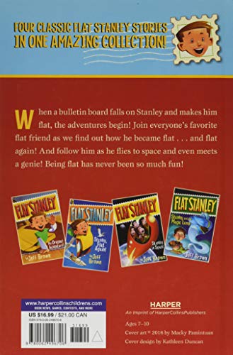 Flat Stanley 4 Books in 1!: Flat Stanley, His Original Adventure; Stanley, Flat Again!; Stanley in Space; Stanley and the Magic Lamp