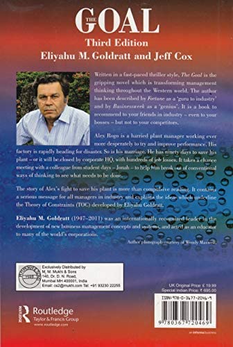 The Goal: 40th Anniversary Edition: A Process of Ongoing Improvement — back cover