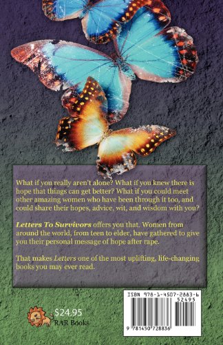 Letters to Survivors: Words of Comfort for Women Recovering from Rape — back cover