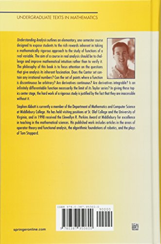 Understanding Analysis (Undergraduate Texts in Mathematics)