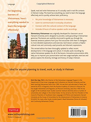 Elementary Vietnamese: Moi ban noi tieng Viet. Let's Speak Vietnamese. (MP3 Audio CD Included) — back cover