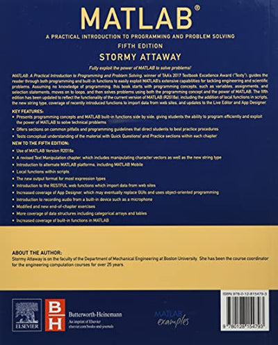 MATLAB: A Practical Introduction to Programming and Problem Solving