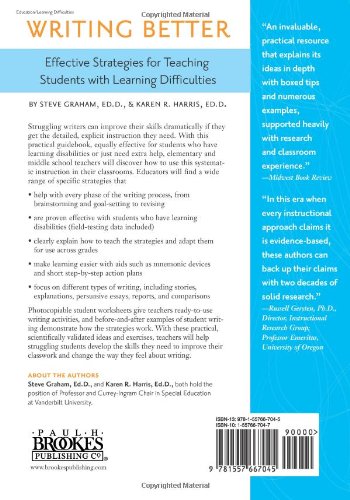 Writing Better: Effective Strategies for Teaching Students w