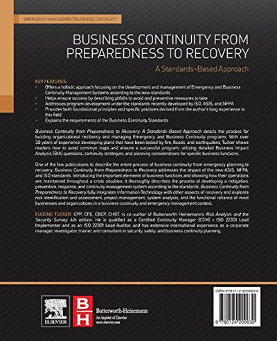 Business Continuity from Preparedness to Recovery: A Standards-Based Approach