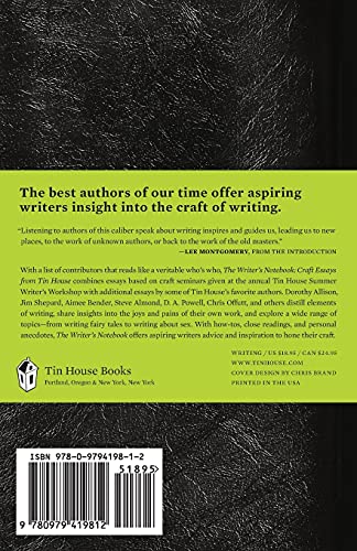 The Writer's Notebook: Craft Essays from Tin House — back cover