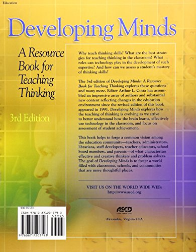 Developing Minds: A Resource Book for Teaching Thinking (3rd Edition) — back cover
