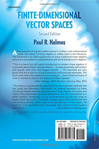 Finite-Dimensional Vector Spaces: Second Edition (Dover Books on Mathematics)