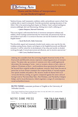 Defining Acts: Drama and the Politics of Interpretaion in Late Medieval England