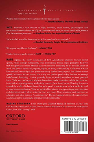 HATE: Why We Should Resist it With Free Speech, Not Censorship (Inalienable Rights)