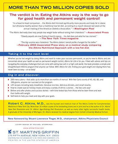 Atkins for Life: The Complete Controlled Carb Program for Permanent Weight Loss and Good Health