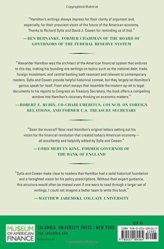 Alexander Hamilton on Finance, Credit, and Debt by Cowen, Da