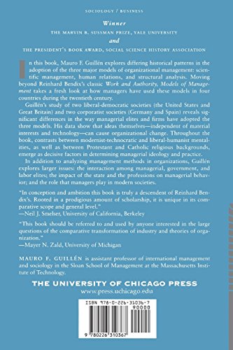 Models of Management: Work, Authority, and Organization in a Comparative Perspective