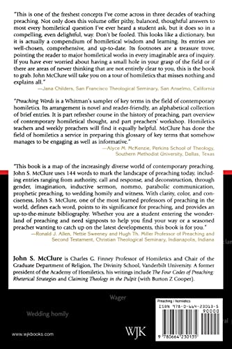 Preaching Words: 144 Key Terms in Homiletics — back cover