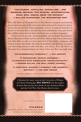 Bury My Heart at Wounded Knee: An Indian History of the Amer