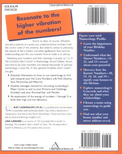 The Complete Idiot's Guide to Numerology, 2nd Edition by Lag