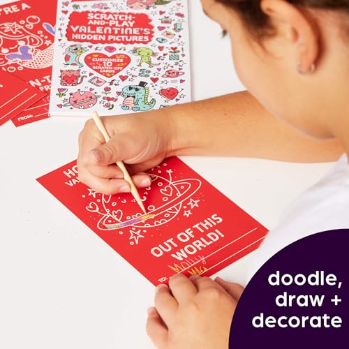 Scratch-and-Play Valentine's Hidden Pictures: Interactive Valentines Day Fun with Scratch-Off Designs, Hidden Pictures Puzzles and Cards for Kids to Create, Share and Enjoy (Highlights Fun to Go)