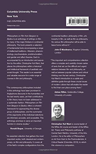 Philosophers on Film from Bergson to Badiou: A Critical Reader
