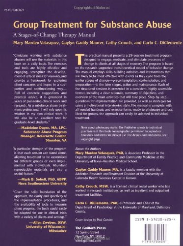 Group Treatment for Substance Abuse: A Stages-of-Change Therapy Manual — back cover