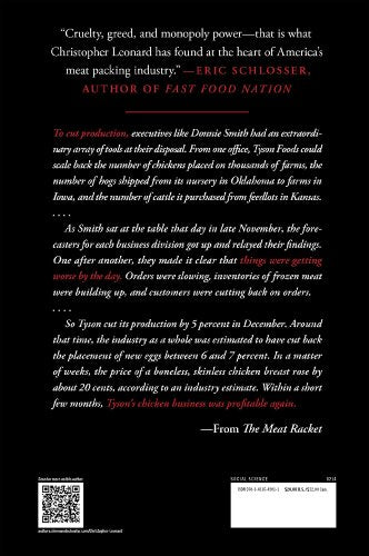The Meat Racket: The Secret Takeover of America's Food Business — back cover