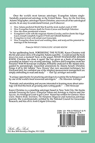 What Evangeline Adams Knew: A Book of Astrological Charts