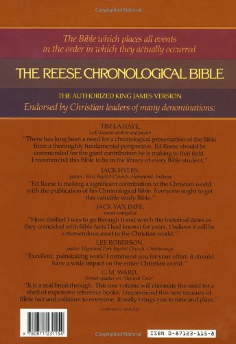 The Reese Chronological Bible by Edward Reese