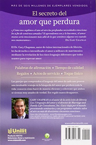 Los 5 Lenguajes del Amor: El Secreto del Amor que Perdura (Spanish Edition) — back cover