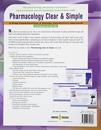 Pharmacology Clear & Simple: A Drug Classifications & Dosage Calculations Approach