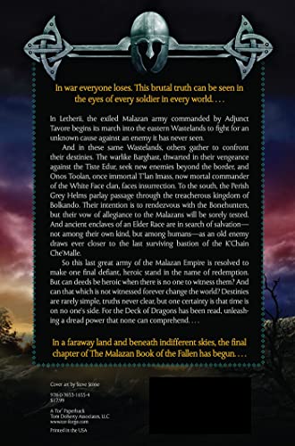 Dust of Dreams: Book Nine of The Malazan Book of the Fallen (Malazan Book of the Fallen, 9) — back cover