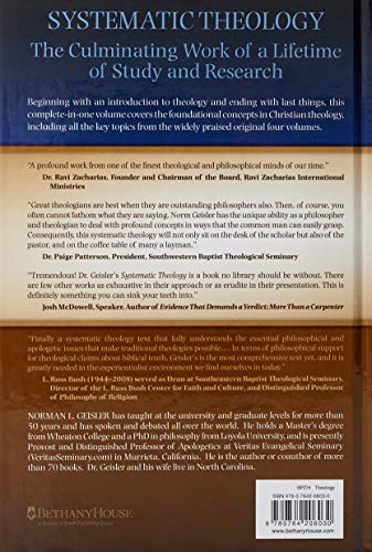 Systematic Theology: In One Volume — back cover