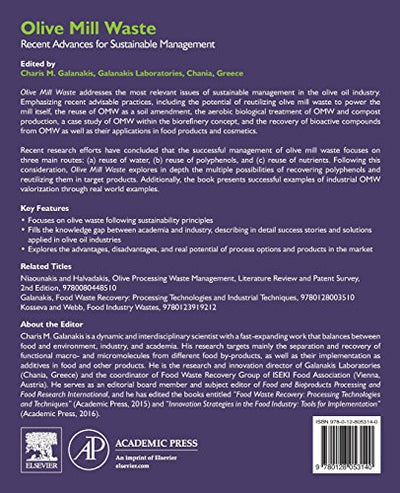 Olive Mill Waste: Recent Advances for Sustainable Management