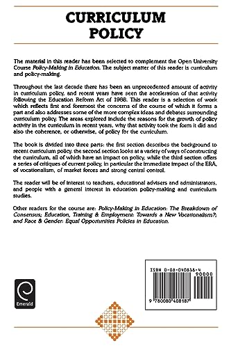 Curriculum Policy: A Reader (Open University)