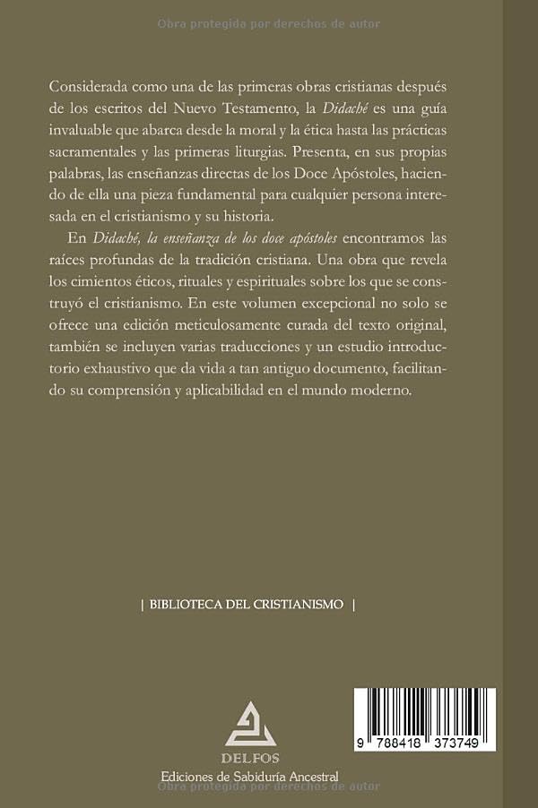 Didaché La enseanza de los doce apóstoles (Spanish Edition)