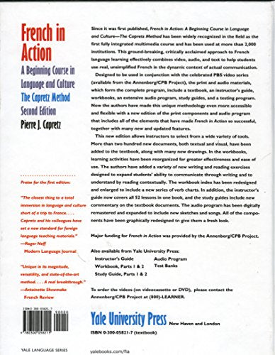 French in Action : A Beginning Course in Language and Culture : The Capretz Method: Textbook