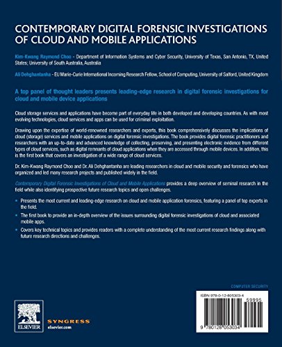 Contemporary Digital Forensic Investigations of Cloud and Mobile Applications