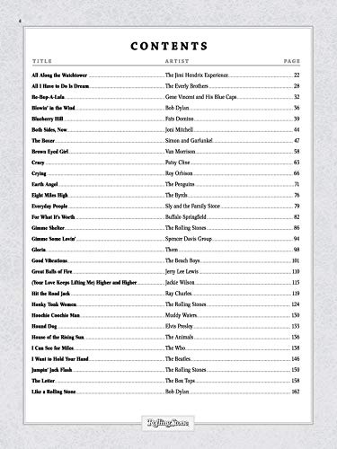 Rolling Stone Sheet Music Classics, Vol 1: 1950s-1960s (Roll
