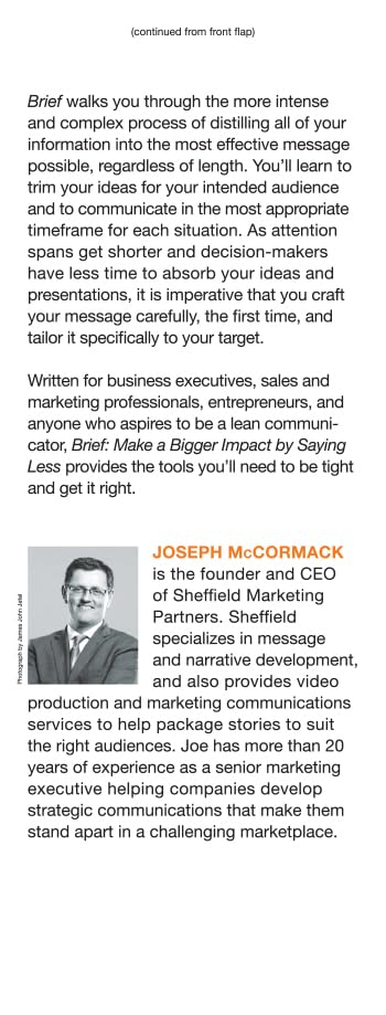 Brief: Make a Bigger Impact by Saying Less