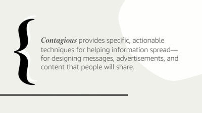 Contagious: Why Things Catch On by Jonah Berger