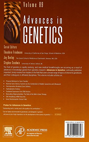 Nonviral Vectors for Gene Therapy: Physical Methods and Medical Translation (Volume 89) (Advances in Genetics, Volume 89)