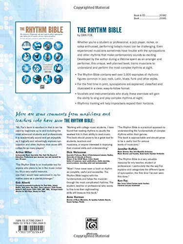 The Rhythm Bible: Book & Online Audio — back cover
