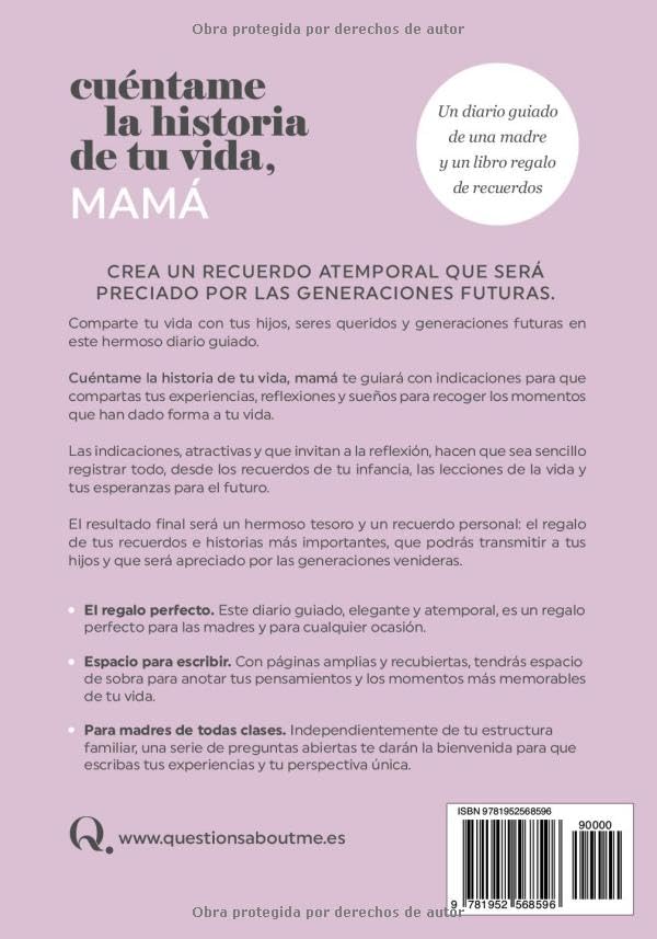 Cuéntame la historia de tu vida, mamá: Un diario guiado de una madre y un libro regalo de recuerdos (Libros de la serie Cuéntame la historia de tu vida) (Spanish Edition)